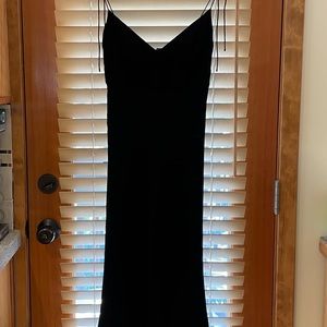 JCrew Petite size P2 black strapped dress in 100% silk